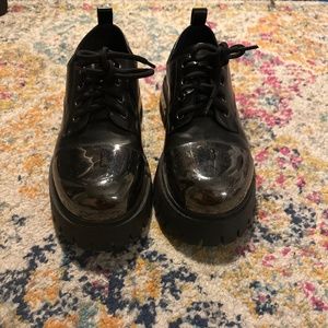 Koi Footwear Platform Steel-Toed Oxfords